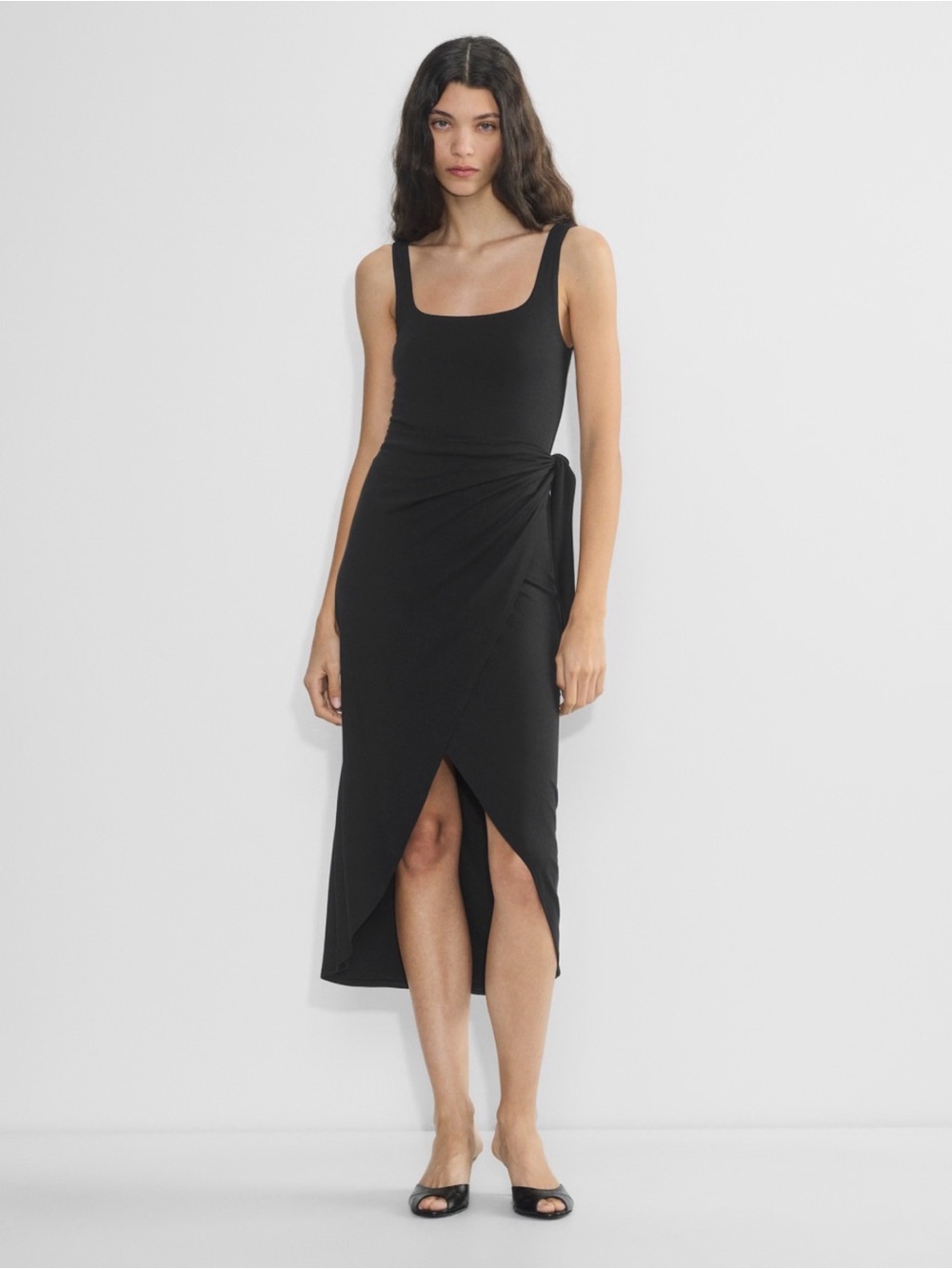 Aritzia Wilfred Saturn Midi Dress Black Size XS